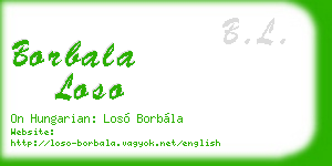 borbala loso business card
